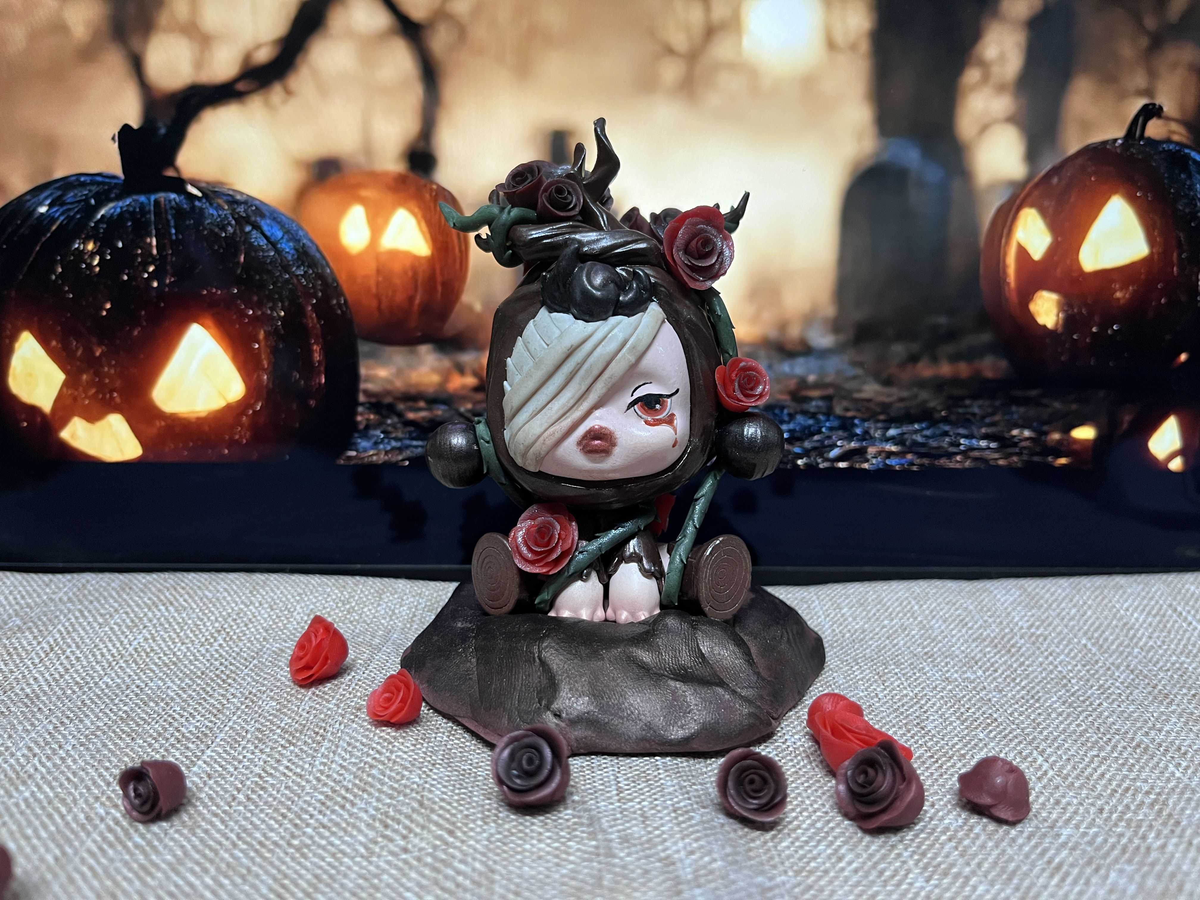 Custom Haloween Skullpanda Figurine