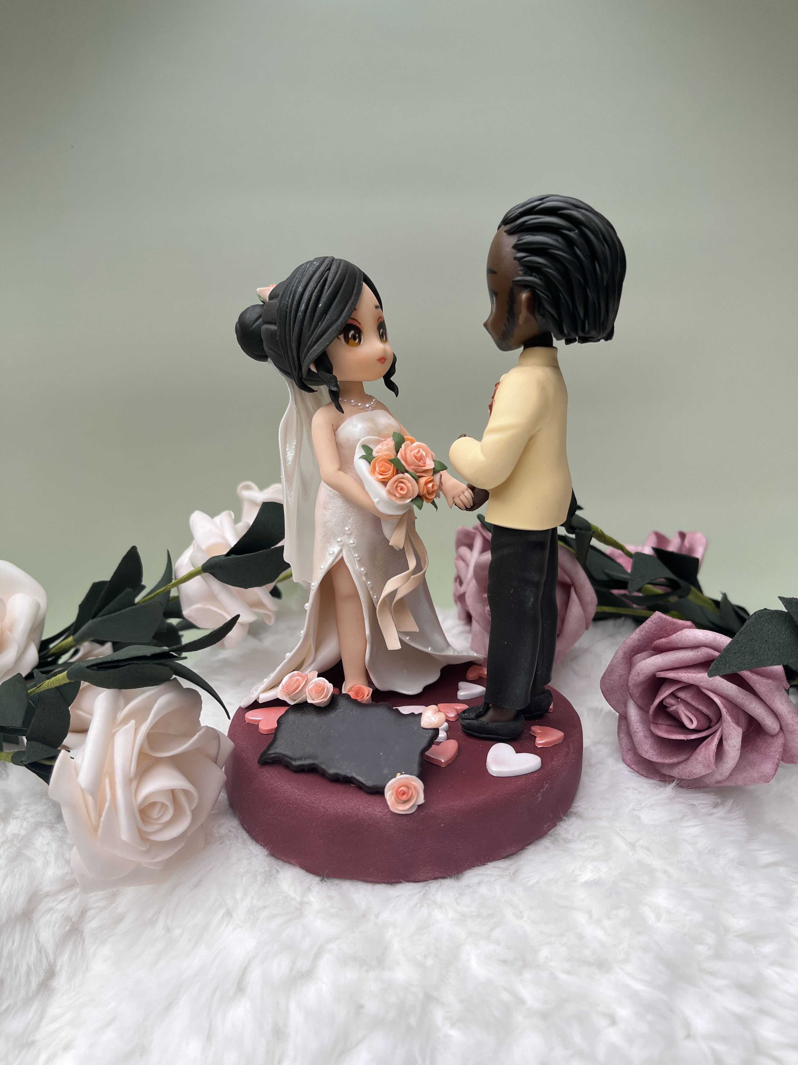 Handmade Wedding Cake Toppers (15cm)